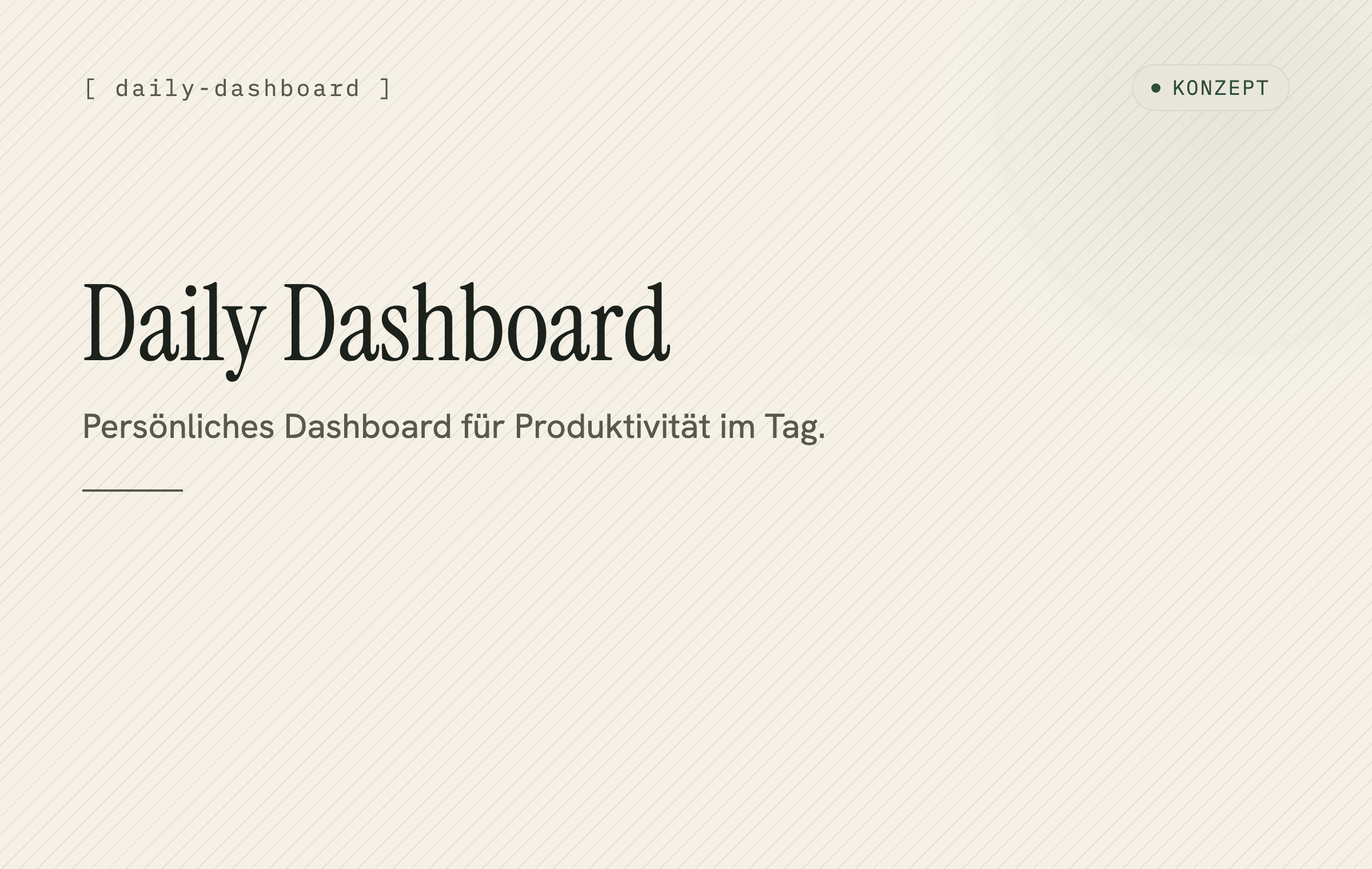 Preview of Daily Dashboard