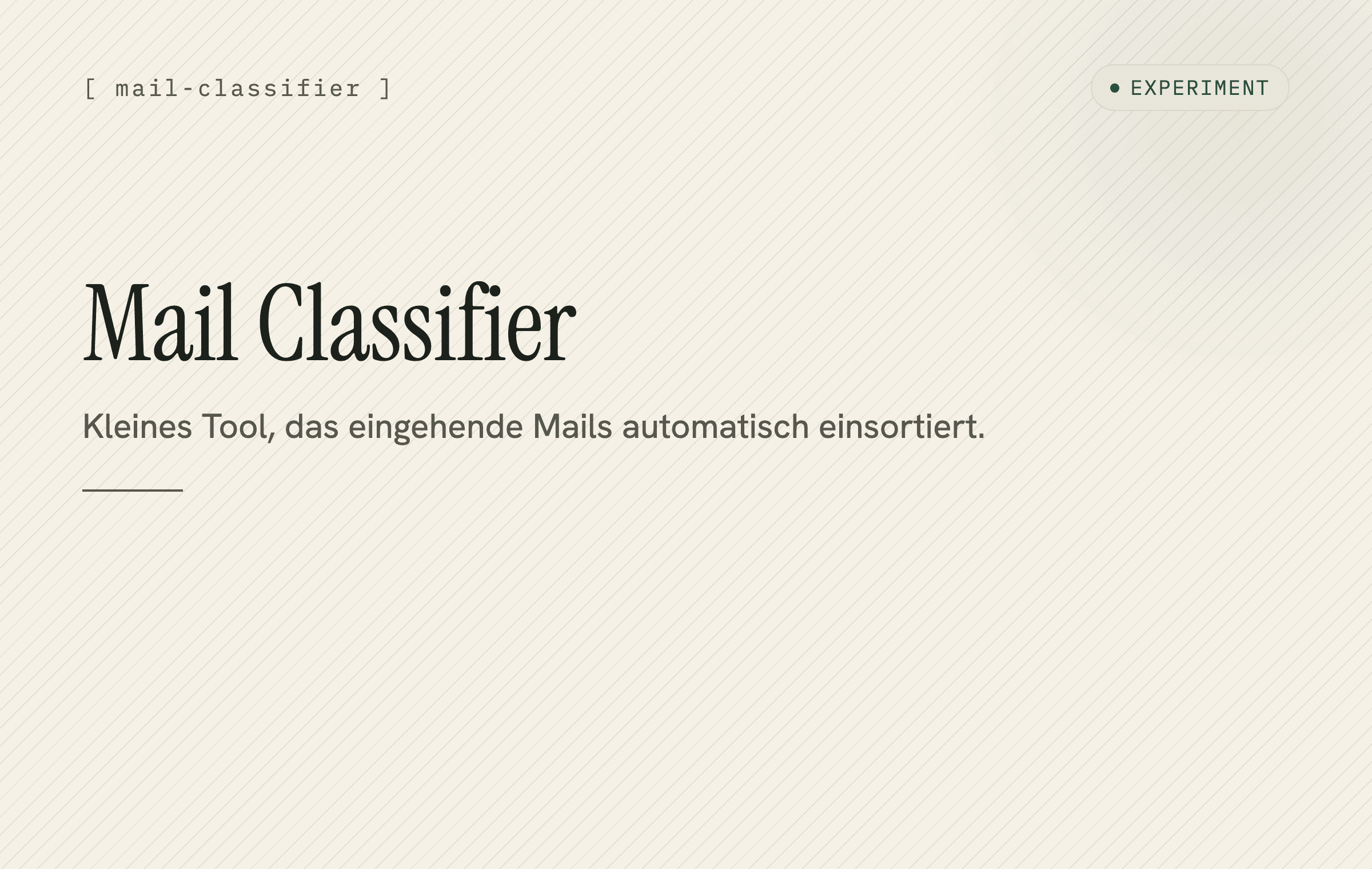 Preview of Mail Classifier